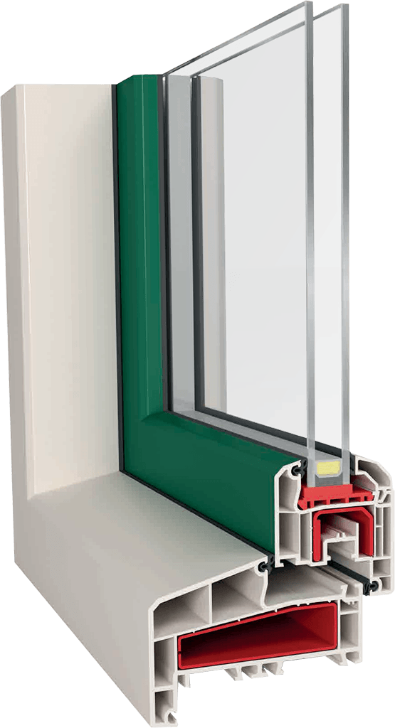window corner designed for dutch market with exteriori rebate